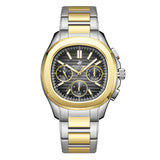 Beverly Hills Polo Club Men's Analog Watch, Black/Silver Dial Multi-Function With Two Tone Stainless Steel Band, BP3212X.251