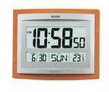 Casio Wall & Table Clock, Digital Display, Silver & Wood Grain Pattern , ID-15S-5DF