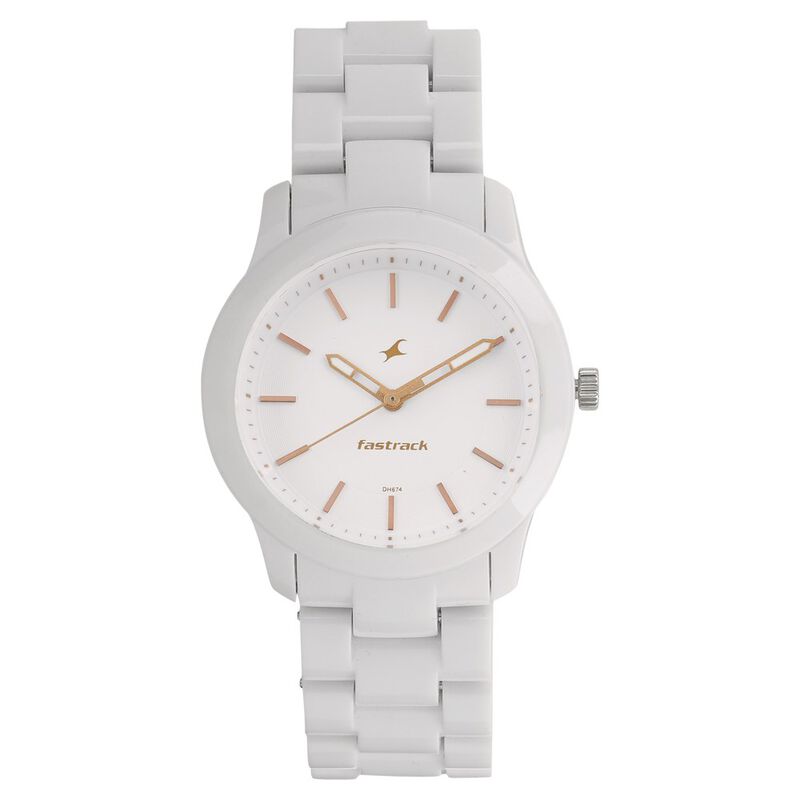 Fastrack, Women’s  Watch Analog, White Dial White Plastic Strap , 68006PP02