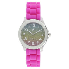 Fastrack, Women’s  Watch Analog, Multicolor Dial Pink Silicone Strap , 68009PP03