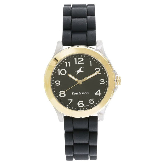 Fastrack, Men's, Analog Watch, Black Dial, with Silicone Band, FA-68009PP05