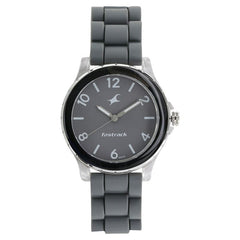 Fastrack, Women’s  Watch Analog, Grey Dial Grey Silicone Strap , 68009PP10