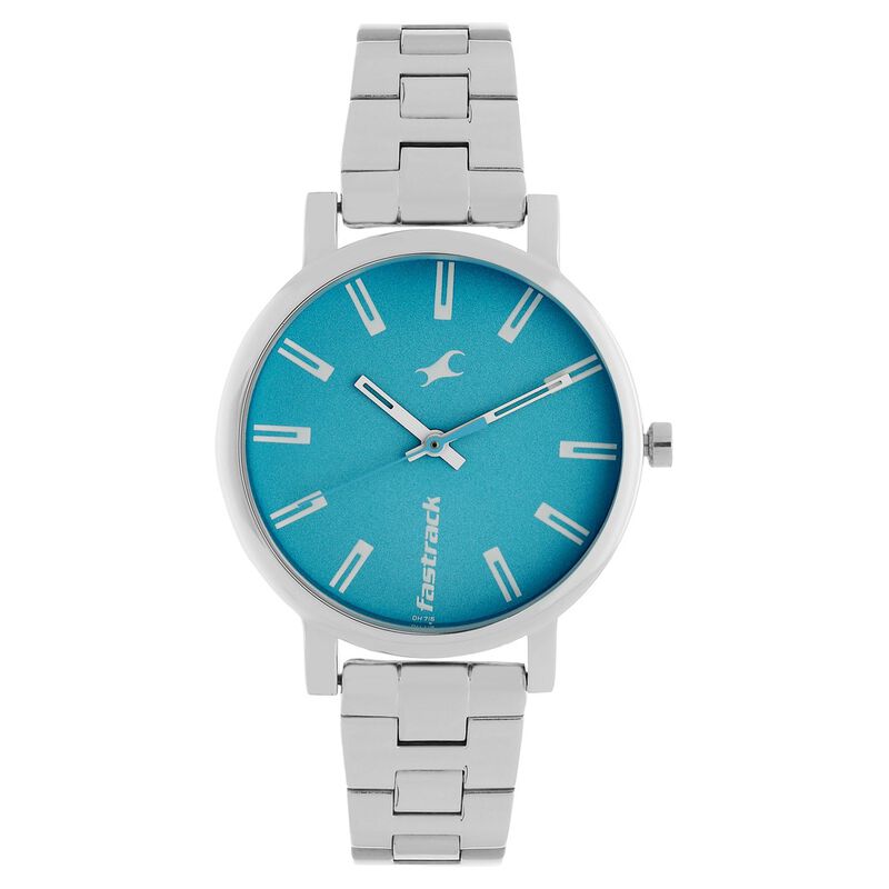 Fastrack, Women’s  Watch Analog, Blue Dial Silver Stainless Steel Strap , 68010SM02