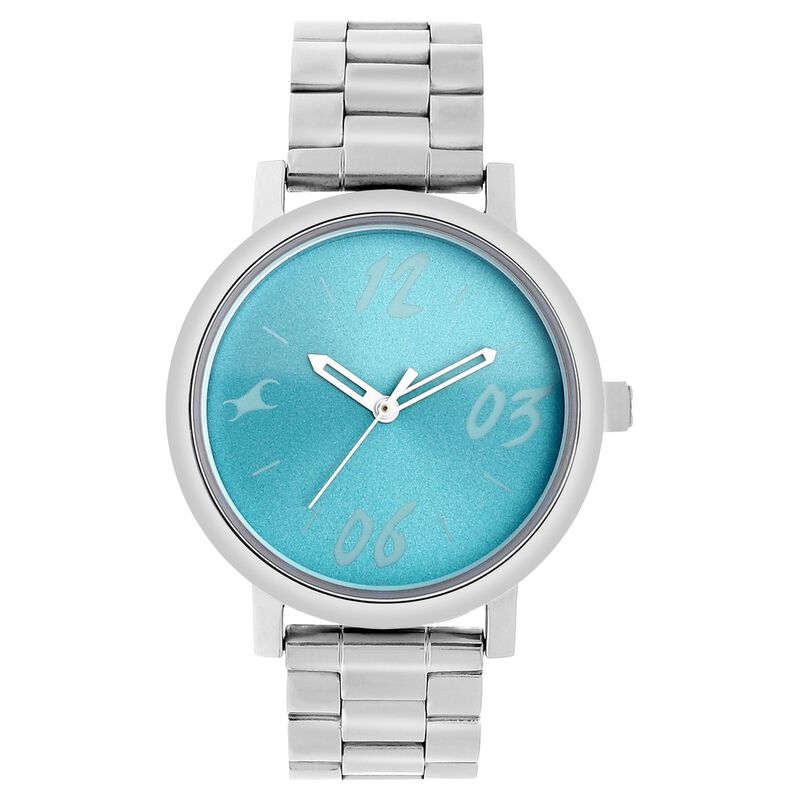 Fastrack, Women’s  Watch Analog, Blue Dial Silver Metal Strap , 68010SM07