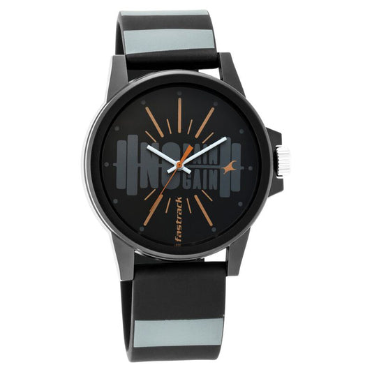 Fastrack, Men's, Analog Watch, Black Dial, with Silicone Band, FA-68012PP15