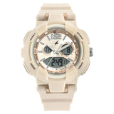 Fastrack, Women's  Watch Analog, Cream Dial Cream PU Strap , 68016PP03