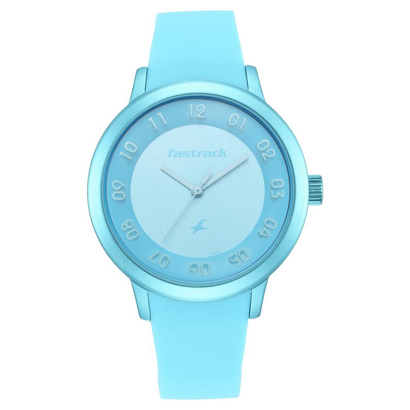 Fastrack, Women’s  Watch Analog, Blue Dial Blue Silicone Strap , 68025AP05