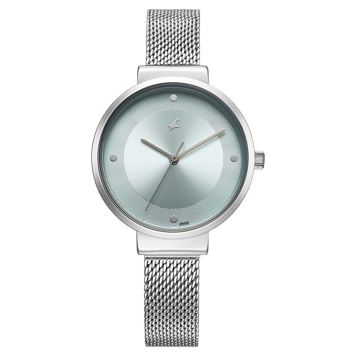 Fastrack Women's Watch Blue Dial with Silver Mesh Band, 68045SM02