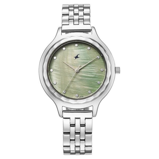 Fastrack, Men's, Analog Watch, Green Dial, with Stainless Steel Band, FA-68046SM04