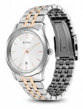 Titan Men's Watch Silver Dial Silver & Gold Stainless Steel Strap Watch, 1823KM02