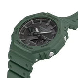 G-Shock Men's Bluetooth Watch Analog-Digital Dial with Green Resin Band, GA-B2100-3ADR