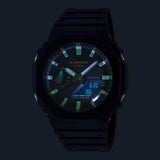 G-Shock Men's Watch Analog-Digital Dial with Black Resin Strap, GA-2100RC-1ADR