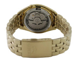 Seiko Men's Mechanical Watch Analog, Black Dial with Gold Stainless Band, SNKL40K