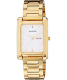 Sonata Men's Watch Analog White Dial With Gold Stainless Steel Band, 7034YM04