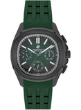 Beverly Hills Polo Club Men's Multifunction Watch with Black Dial and Green Silicone Band, BP3211X.377