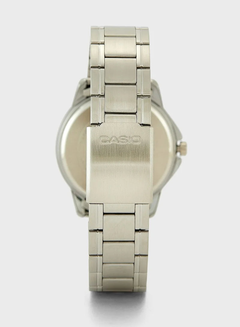 Casio Men's Watch Analog, Black Dial Silver Stainless Steel Strap, MTP-V004D-1B2UD product image