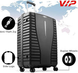 VIP Quest Plus 55cm, 8 Wheel Hardcase Trolley ,Jet Black, QUESTPLUS55BLK