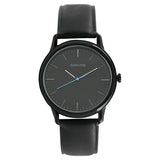 Sonata Men's Watch Analog Black Dial With Black Leather Strap, 7128NL01