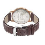 Sonata Men's Watch Analog White Dial With Brown Leather Strap, 1141YL07
