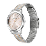 Titan Quartz Women's Analog Pink Dial Metal Strap Watch 95287KM01