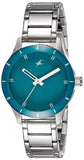 Fastrack, Women's  Watch Analog, Blue Dial Stainless Steel Strap, 6078SM01