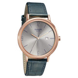 Sonata Men's Watch Analog Grey Dial With Blue Leather Strap, 7131WL02