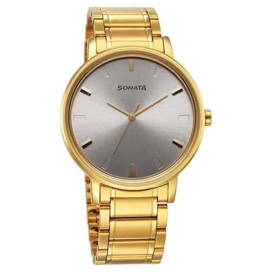 Sonata, Men, Analog, Watch, Silver Dial, Stainless steel Strap, 7131YM02