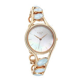Titan Raga Women's Watch Analog Mother of Pearl Dial with Blue Chalcedony stone Band, 95190WM02
