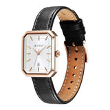 Titan Workwear Women's Watch Analog Silver Dial with Black Leather Strap, 95249WL01