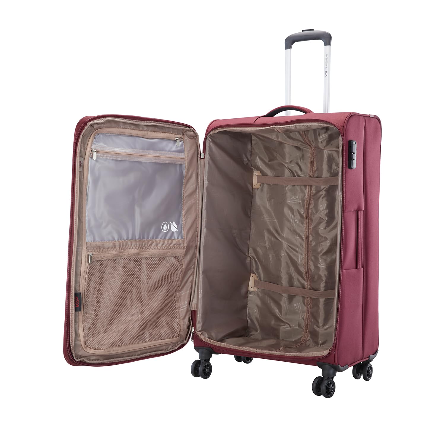 VIP Experia 55cm Soft Trolley Maroon, EXPERIA55MRN