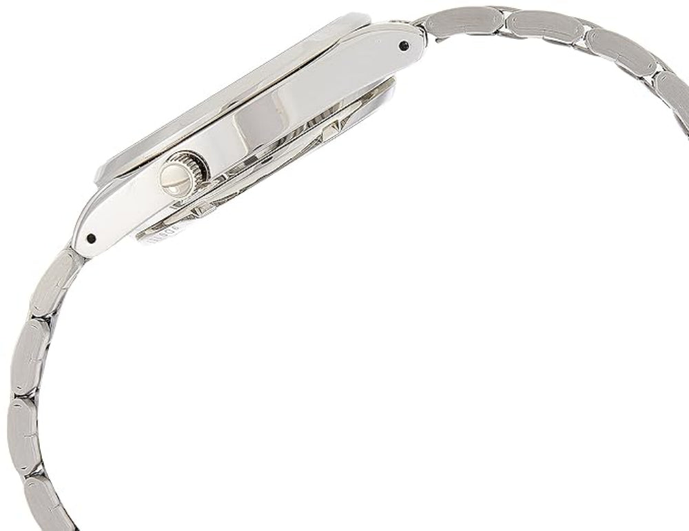 Seiko Men's Mechanical Watch Analog, Black Dial Silver Stainless Band, SNK567J
