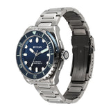 Titan Zero Hour Diver's Series Men's Automatic Watch Black Dial with Silver Stainless Steel Band | 500M Water Resistant, 10071KM01