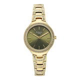 Titan Raga Spotlight Women's Quartz Analog Watch, Green Dial, Gold Metal Strap, TI-95428YM01
