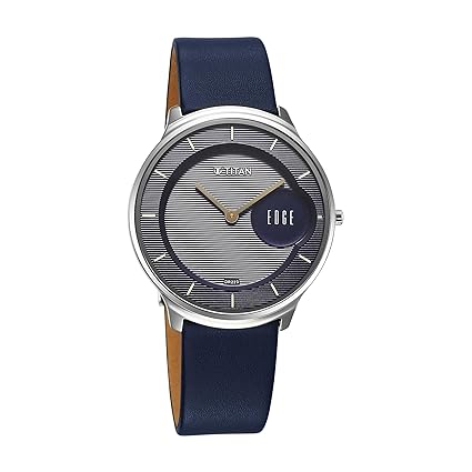 Titan Edge Men's  Analog  Watch Blue Dial With Blue Leather Strap , 1843SL03