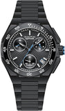 Quantum Men's Chronograph Watch Black Dial Black Metal Band, PWG1283.650