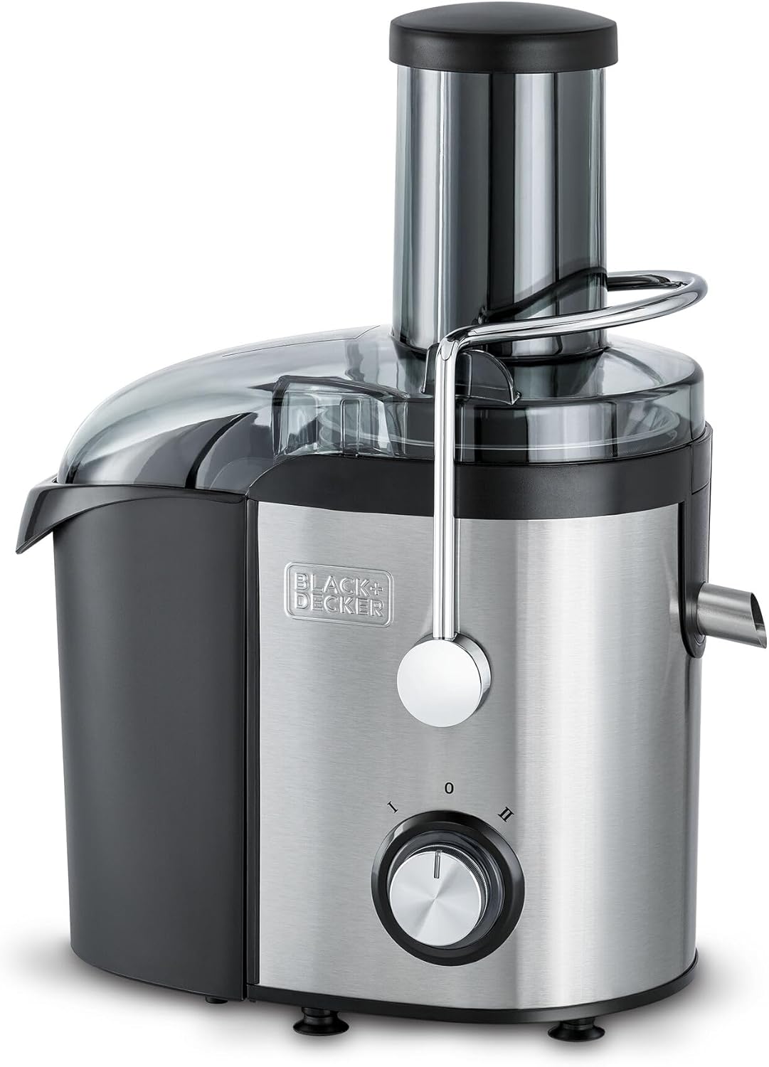 Black+Decker, 800W 1.7L Stainles Steel XL Juicer Extractor with Juice Collector Silver/Black, JE800-B5