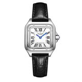 Lee Cooper Women's Analog Watch with White Ceramic Dial and Black Leather Band, LC08191.331