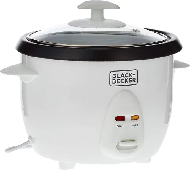 Black+Decker, 350W 1 L, 4.2 Cup Rice Cooker, White, RC1050