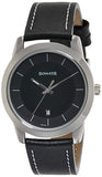 Sonata Men's Watch Analog Black Dial With Black Leather Strap, 7924SL11