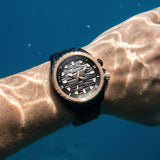 Titan Zero Hour Diver's Series Men's Watch Black Dial with Black Stainless Steel Band | 200M Water Resistant, 10068KM02