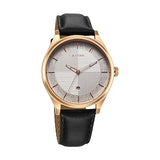 Titan Neo Economy Men's Watch Analog Silver Dial with Black Leather Strap, 1802WL02
