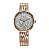 Titan Raga Women's Watch Analog Mother of Pearl Dial with Rose Gold Stainless Steel Band, 95253WM02