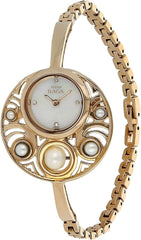 Titan Raga  Women's Watch Analog Mother of Pearl Dial With Gold Stainless Steel  Band, 9972WM01