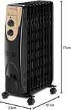 Black+Decker, 9 Fin Oil Radiator Black, 2000 Watts, OR090D-B5
