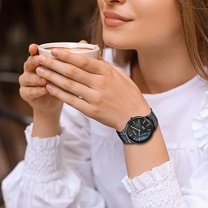 Titan Edge Metal Ladies Allure Women's Watch Analog Rich Mother Of Pearl Dial With Blue Stainless Steel Band, 2734QM02