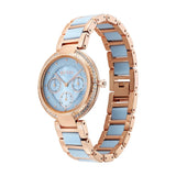 Titan Women's Watch Acetate Glam Collection, Blue Dial Two Toned Brass Strap, 95187KD01