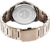 Titan Quartet Men's Watch Analog Brown Dial With Brown Stainless Steel Band, 1890QM01