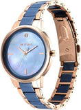 Titan Purple Women's Watch Analog Blue Dial with Two-Toned Ceramic Band, 95213KD03