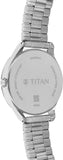 Titan Women Analog Watch Mother of Pearl Dial with Silver Stainless Steel Band, 2649SM06