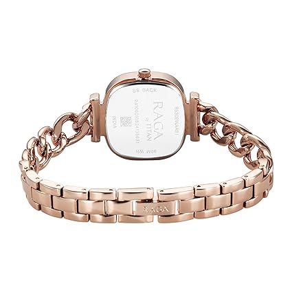 Titan Raga Showstopper Women's Watch Analog Rose Gold Dial with Rose Gold Stainless Steel Band, 95302WM01